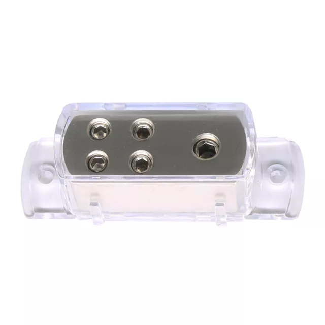 Car Audio Power Ground Distribution Block 4-Way 4 Gauge In 8 Gauge Out