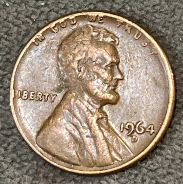 1964 D Lincoln Penny RARE L Liberty on edge Error