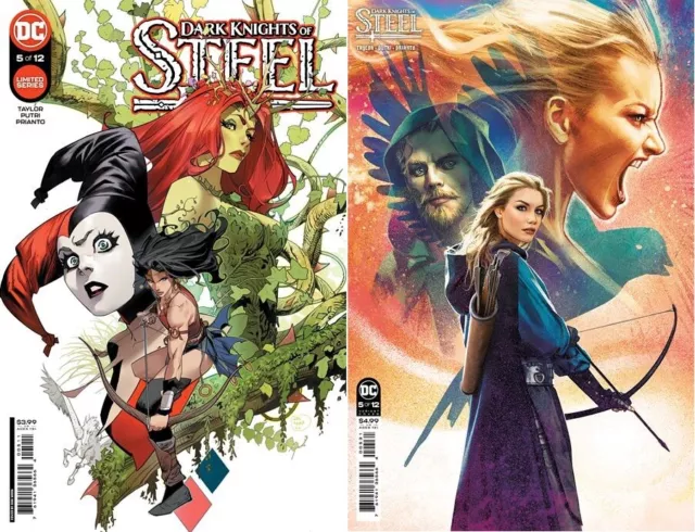 Dark Knights Of Steel #5 Set Nm Batman Superman Harley Quinn Dc Fantasy Variant