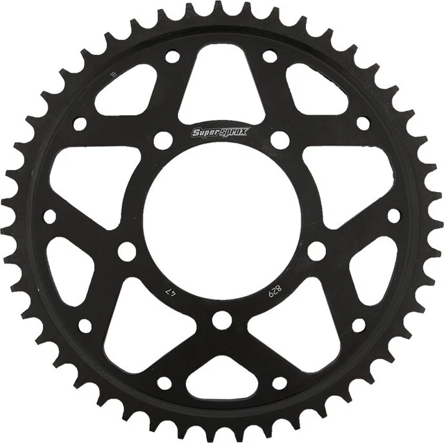 Supersprox Rear Steel Sprocket 47T Black RFE-829-47-BLK