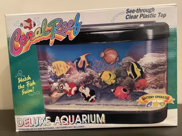 Coral Reef Deluxe Aquarium Vintage Toy Fish Tank Brand New