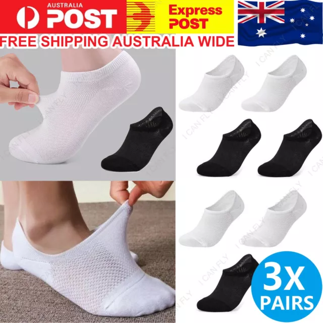 Bamboo Non-slip Heel Grip Low Cut No Show Socks Footlets Invisible Women Men DF