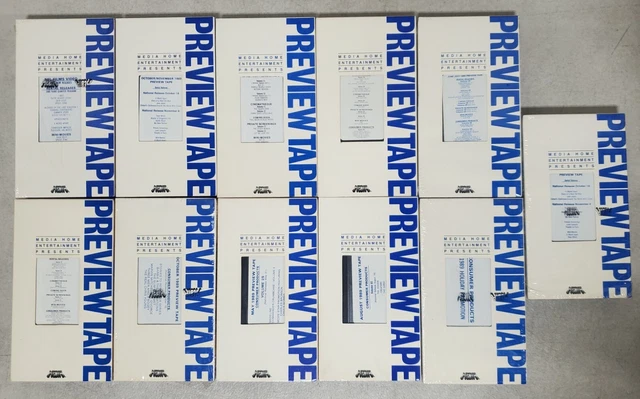 MEDIA HOME ENTERTAINMENT Preview VHS Tape 1989 Lot Of 11 Nightmare On