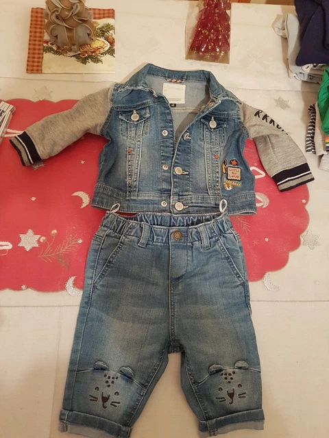 Babykleidung, Jeansanzug für Kinder Gr 68