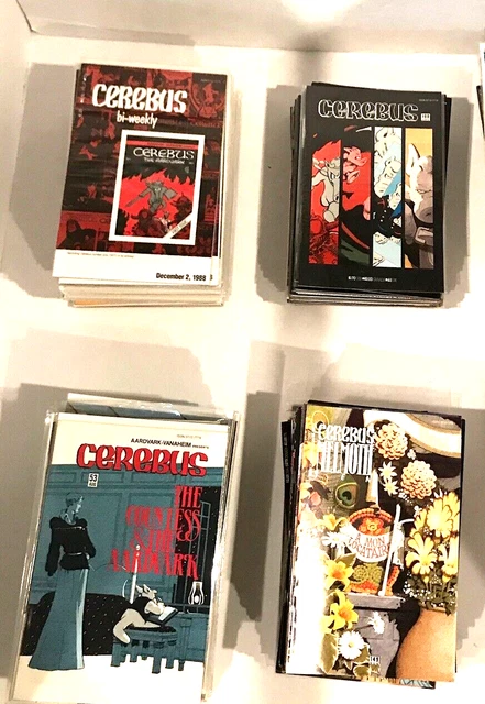 Lot Of 184 Cerebus #0,1-300 Set + 1 Shots  Dave Sim Aardvark-Vanaheim 1981-2004