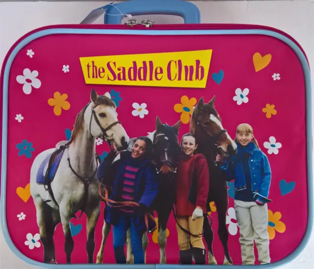 ~ Saddle Club - HORSE PINK CARRY SUIT CASE OVERNIGHT BAG LUGGAGE TRAVEL