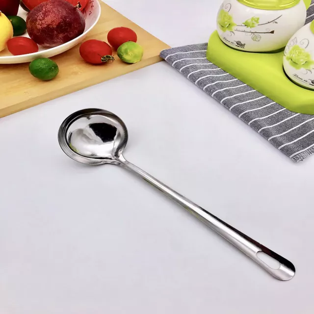 Suppenköpfe Colander Löffel Rostbezogene Anti-scald Edelstahllöffel Langlebig