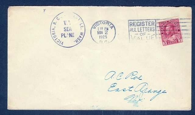 Canada 1925 Victoria/Seattle Ffc To Roessler