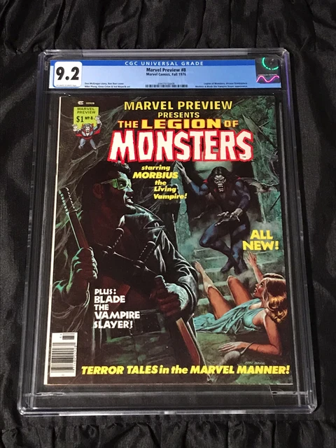 1976 Marvel Preview #8 CGC 9.2 Near Mint- Blade, Morbius & Legion of Monsters!