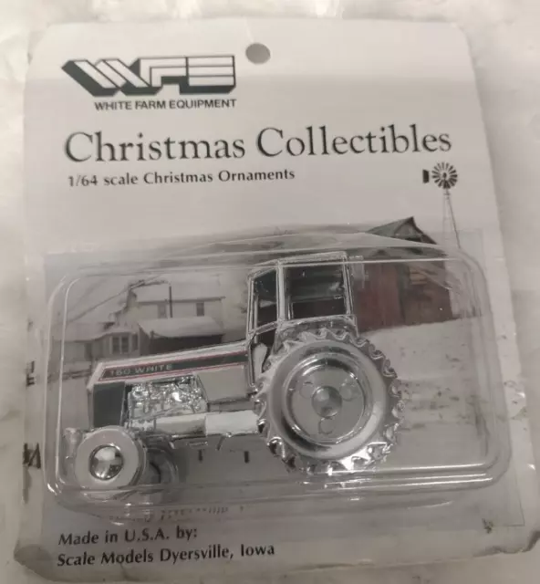 White Farm Equipment 160 Tractor 1987 Christmas Collectible Ornament 1/64 scale