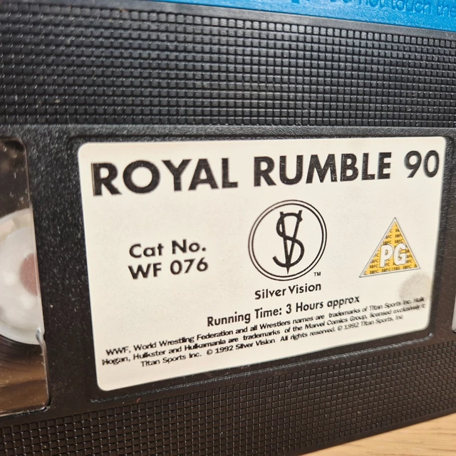 VINTAGE WWF ROYAL Rumble 90 1992 Silver Vision Wrestling PG VHS Video ...