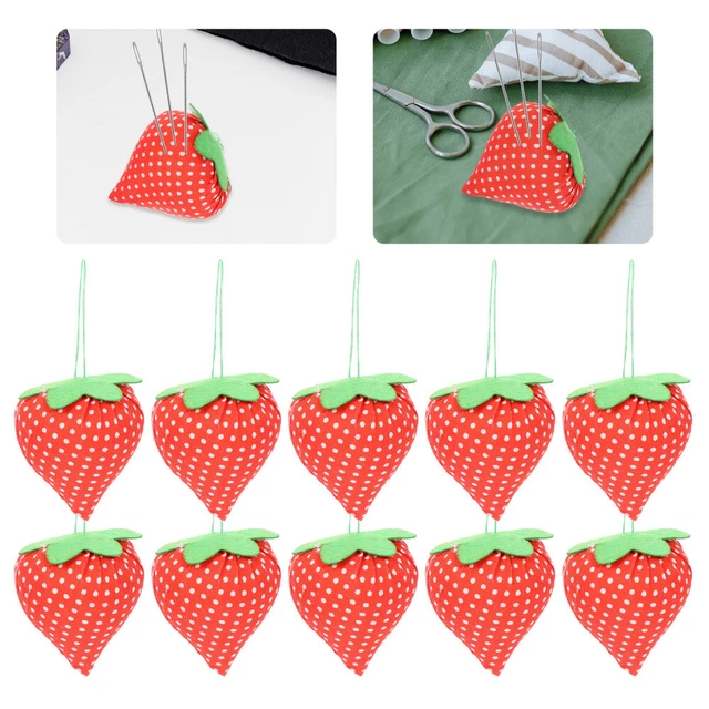 10pcs Coussins d'aiguille de fraise porte