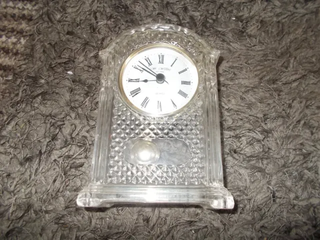 Vintage Glass Clock Good Condition