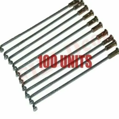 Zinc Coated Steel Front Rear Butted Spokes 6 Inch 100 Pcs For Yamaha RD350 RD250