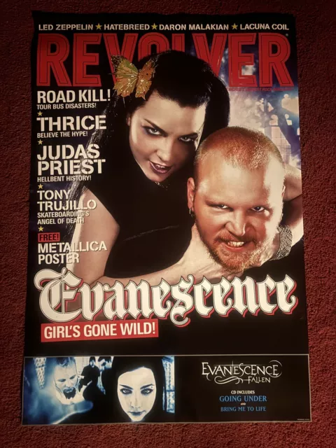 EVANESCENCE Fallen 2003 Revolver Magazine PROMO POSTER Amy Lee GOTH Metal 19x28