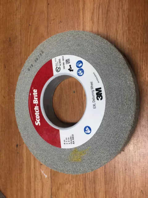 New Scotch Brite Exl Deburring Wheel 8 X 1 X 3 " 8A Med