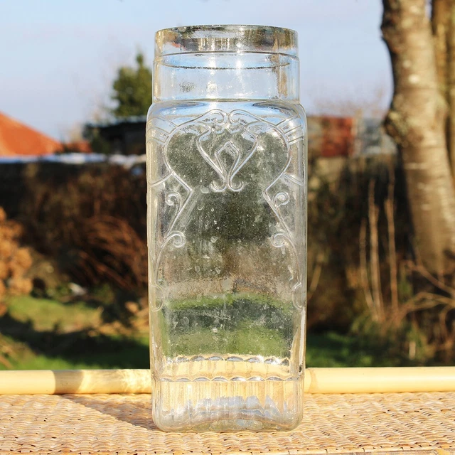 Bocal à Conserves Ancien L'Idéale – Verre Vert 1L – Vintage – Traces D'Usage