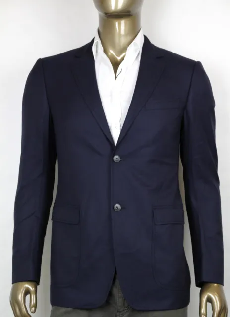 $1760 NEW GUCCI Mens Blue Wool Coat Blazer Jacket IT 46/US 36 353095 ...