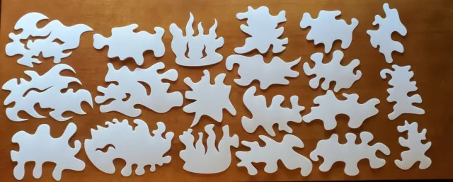 airbrush stencil Flame Template 20 Mini True Fire small project Spray Vision