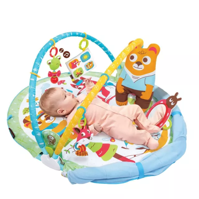 Yookidoo Washable Gymotion Play 'N' Nap Infant Baby Activity Play Gym Playmat