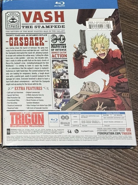 Mathew Rumble TRIGUN - BADLANDS Rumble Movie Blu-ray with Slipcase by Funimation $20. ...