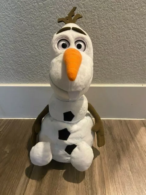 Disney Frozen Olaf 14" Talking Plush Snowman Stuffed Toy Doll