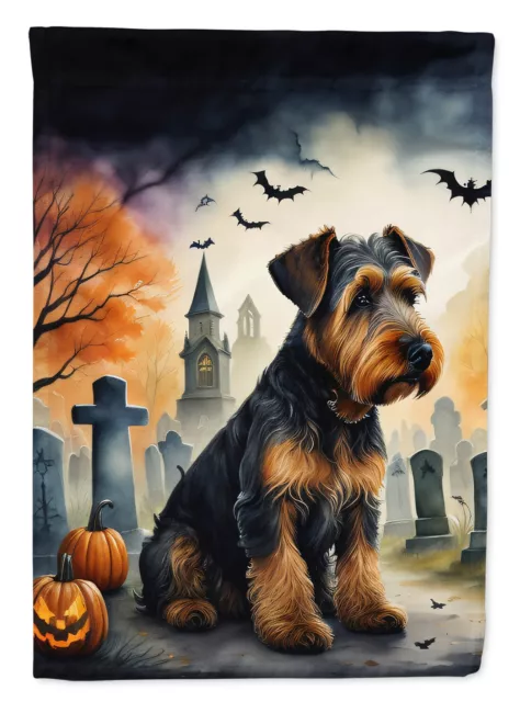 Airedale Terrier Spooky Halloween Flag Canvas House Size DAC2004CHF