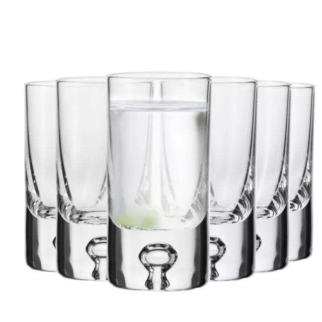 Krosno Lagrima Vasos para Espíritus Licor Vodka | 6 pcs | 30 ml | Lavavajillas