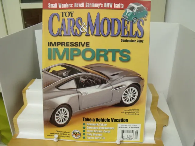 Toy Cars & Models Magazine, Sept 2002, 92 Pages, Die Cast, Tin,Tekno, Exc Cond