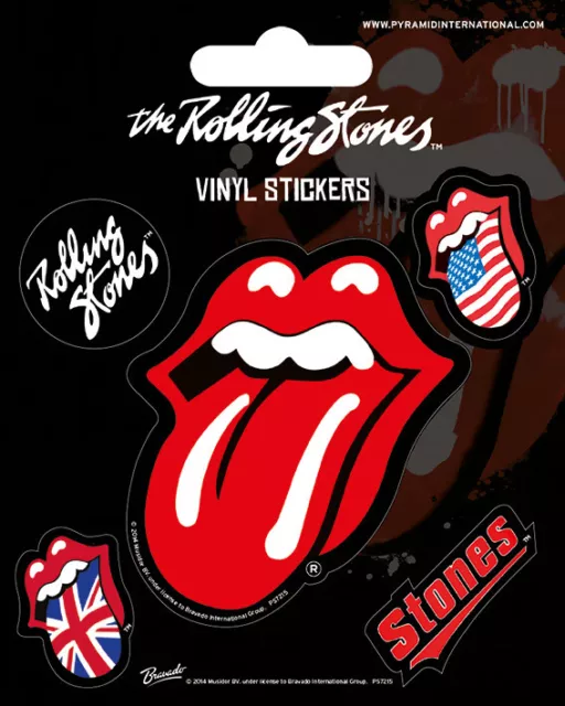 Rolling Stones Aufkleber Set Vinyl Sticker Set # 40 Sticky Fingers Logos