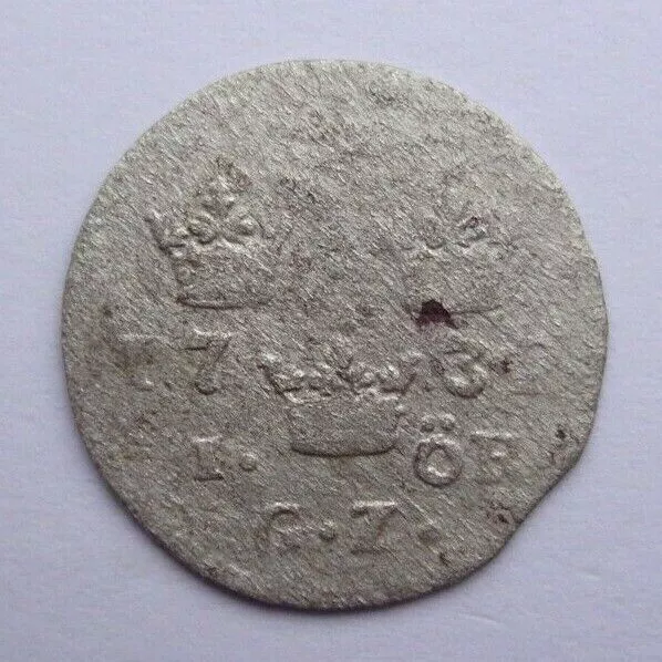 Sweden 1 Ore 1732 Frederick I Silver Coin M