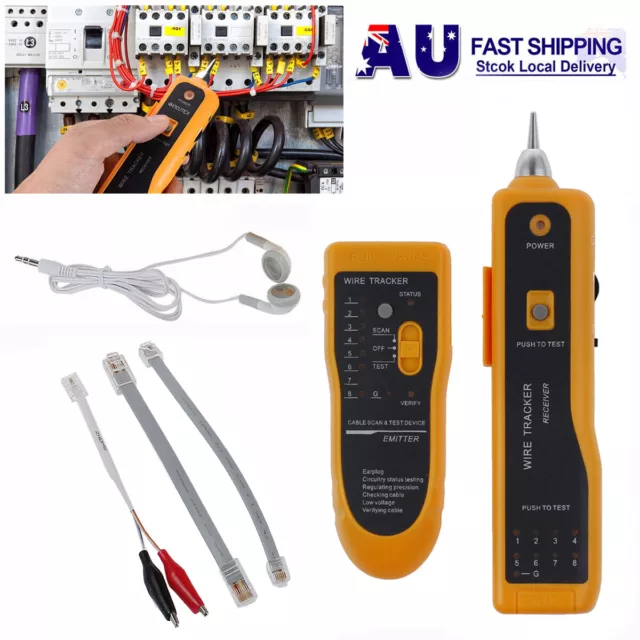 RJ11/45 Cable Tester Telephone Wire Network Tone Generator Probe Tracker Tracer