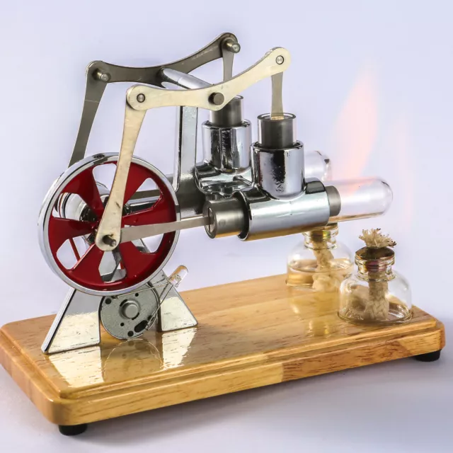 Hot Air Stirling Engine Motor Model Kit Educational Toy Electricity Generator