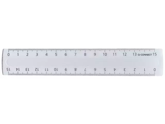 Righello Q-Connect trasparente 15 cm KF00583