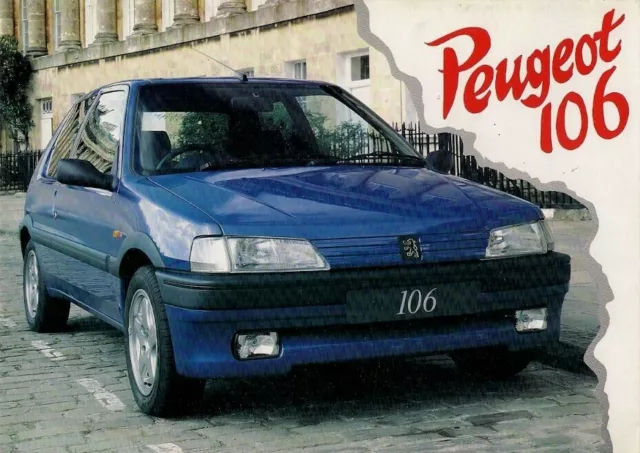 Peugeot 106 'With Vogue' 1992-93 UK Market Sales Brochure XN Graduate XR XT XSi