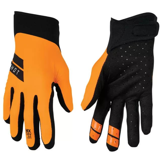 2023 Thor Agile Motocross MX Vélo Gants Adulte - Héros Flo Orange/Noir