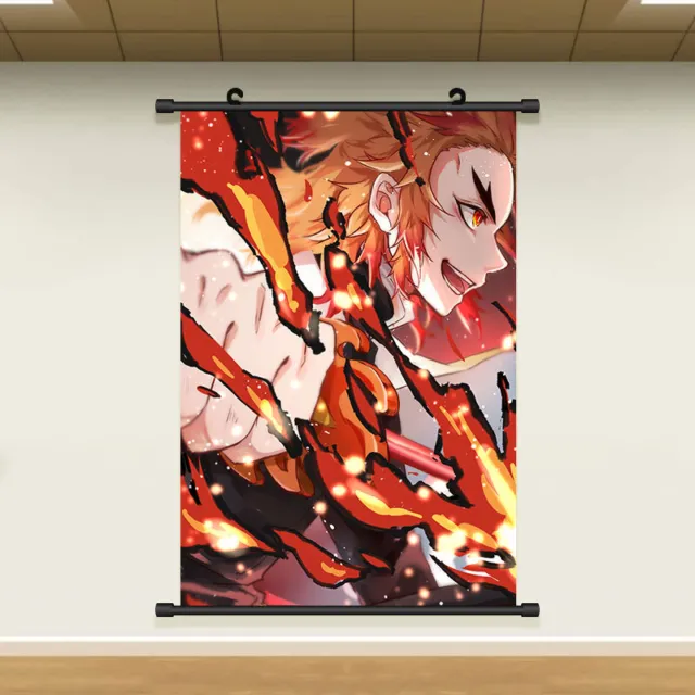 Anime Demon Slayer: Kimetsu no Yaiba Rengoku Kyoujurou HD Wall Scroll Poster Y6