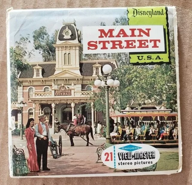 Sawyer's A175 Disneyland Main Street USA Anaheim CA viewmaster Reels Packet