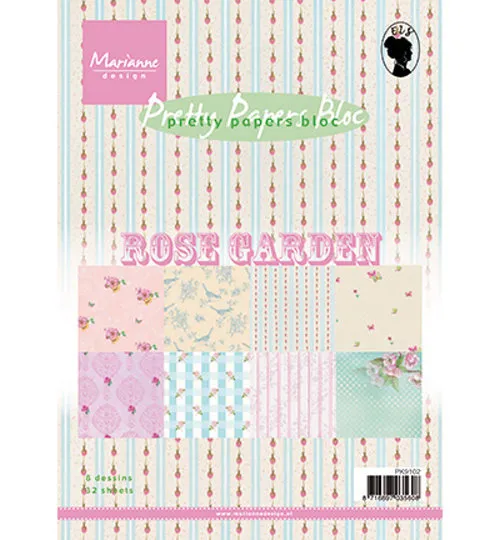 Design Motivpapier - Rose Garden - 32 Bogen / 8 Motive / DIN A5