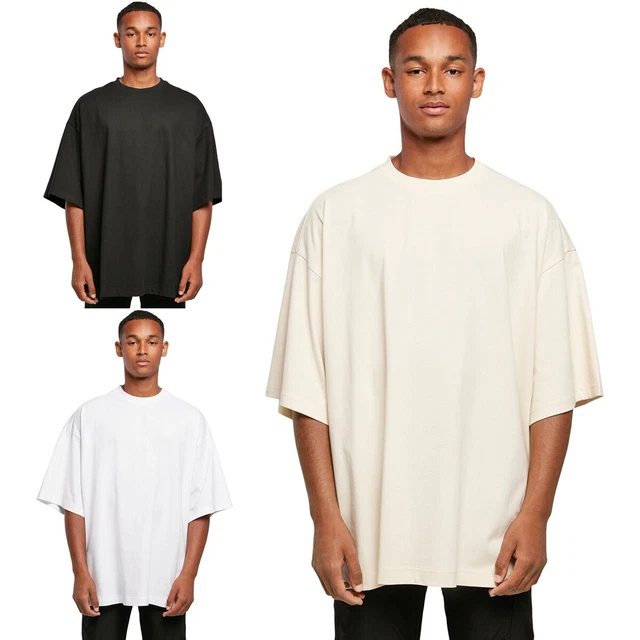 Herren Oversized T-Shirt Tall Tee Basic Unifarben Longshirt Große Größen Big