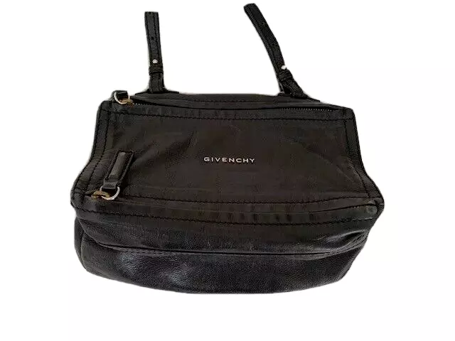 Givenchy Womens Leather Mini Pandora Crossbody Black Handbag