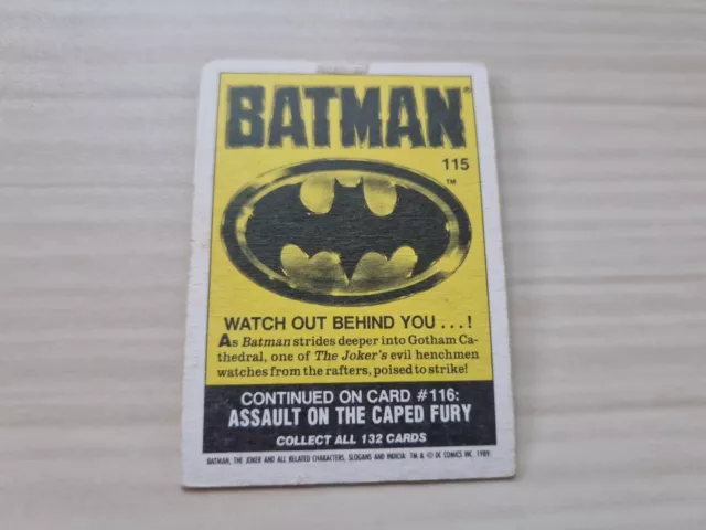 Batman Trading Cards Topps 1989 DC Comics 1st Series - Card Number 115 2