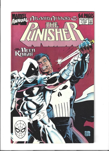 Punisher Annual #2 Marvel Comics 1989 1st battle of Punisher Vs. Moon Knight