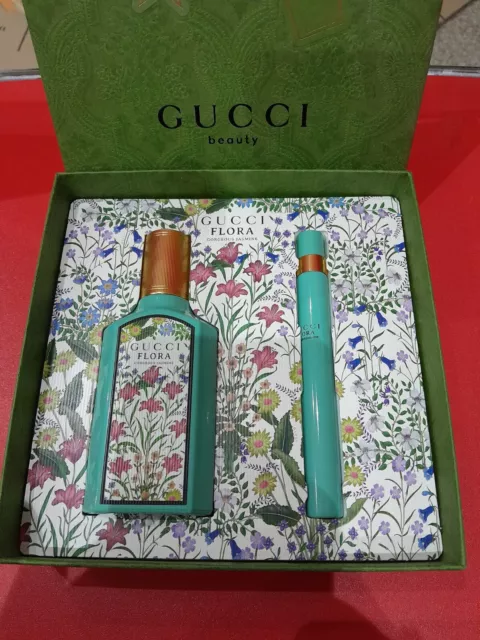 GUCCI FLORA GORGEOUS GARDENIA GIFT SET 50ml 10ml Spray EDP EAU