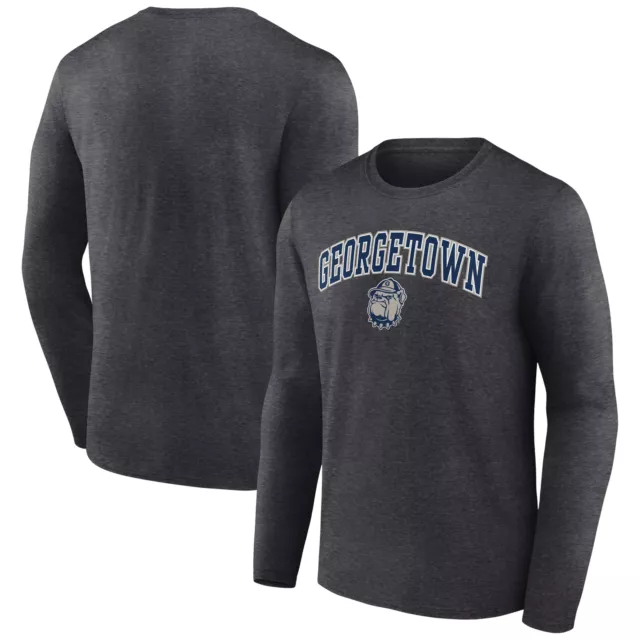 Men's Fanatics Branded Charcoal Georgetown Hoyas Campus Long Sleeve T-Shirt