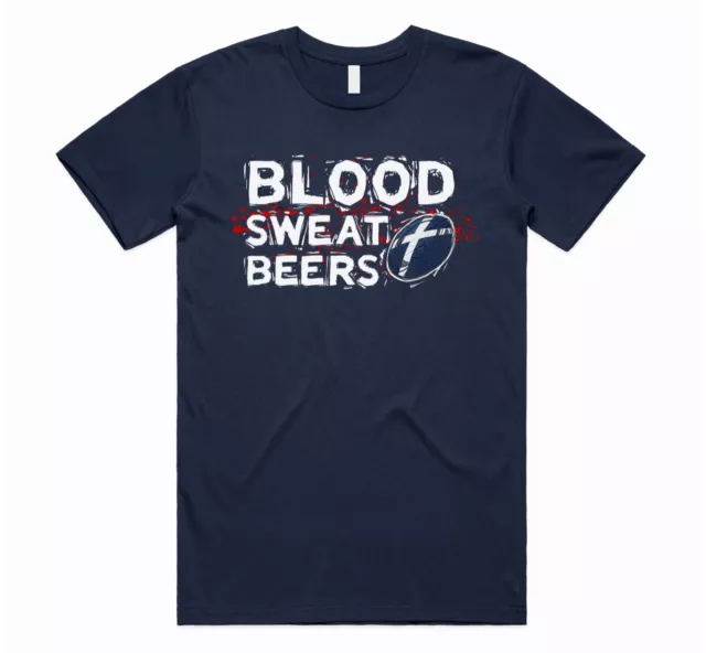 T-shirt Scotland Blood Sweat & Beers divertenti tifosi di rugby