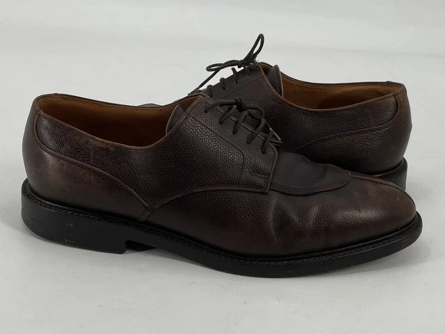Bowen Men\'s Oxford Dress Shoes Brown Leather‎ Size 10 M Made in England Bowen Oxford Dress Shoes Made In England Cap Toe Brown  main image 3