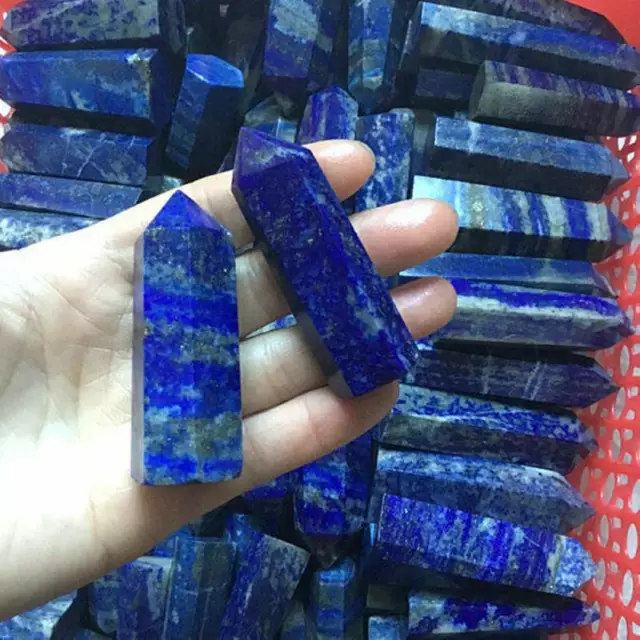 40-50mm Raw Natural Healing Lapis Lazuli Quartz Crystal Point Wand Stone Obelisk