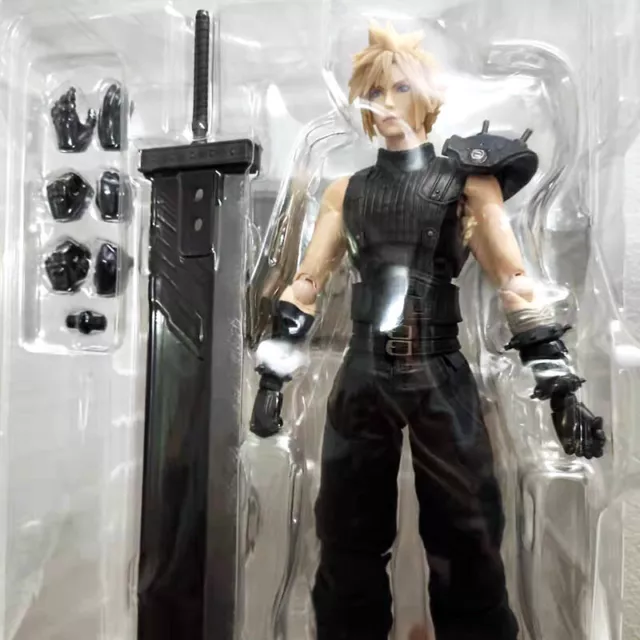 Play Arts Kai Final Fantasy VII Remake Cloud Strife 11" Action Figure No Box