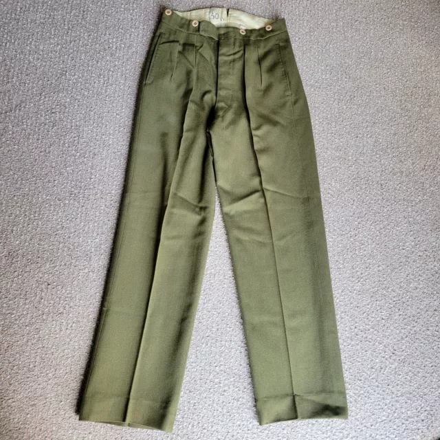 Ww2 Named British Army Officer Uniform Dress Trousers Wwii Military
